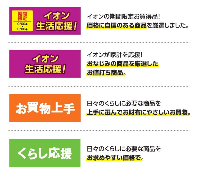 「イオン生活応援！」４月もお値打ち商品を拡充のメイン画像