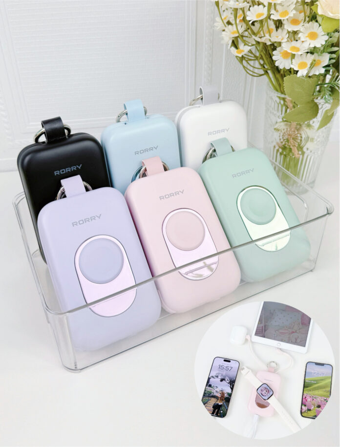【発売記念40％OFF】人気モデル「RORRY D2シリーズ」が進化版に！モバイルバッテリー 20000mAh PD30W｜カラビナ搭載・2本ケーブル内蔵・5台同時充電対応のメイン画像