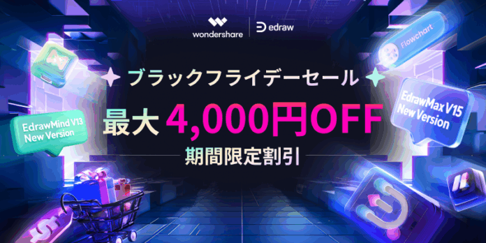 【ブラックフライデーセール開催】マインドマップソフト「エドラマインド」、作図ソフト「エドラマックス」の最新バージョンが特別価格に！のメイン画像