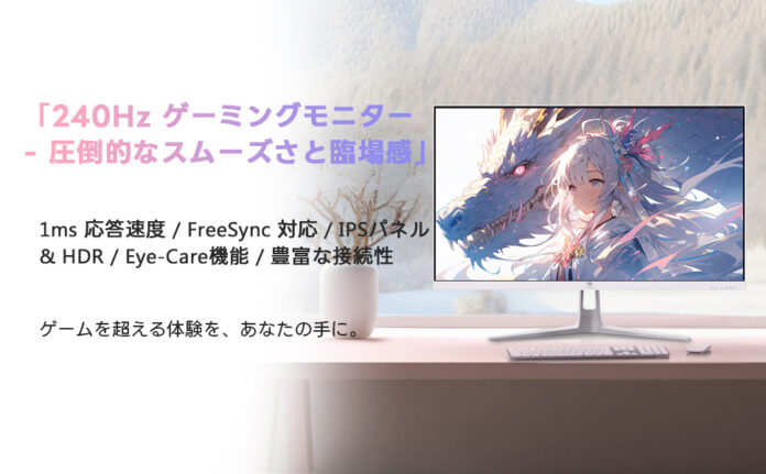 すべての始まりに、最高の選択を。Z-EDGE UG24PJ 24型240Hz IPSゲーミングモニターのメイン画像