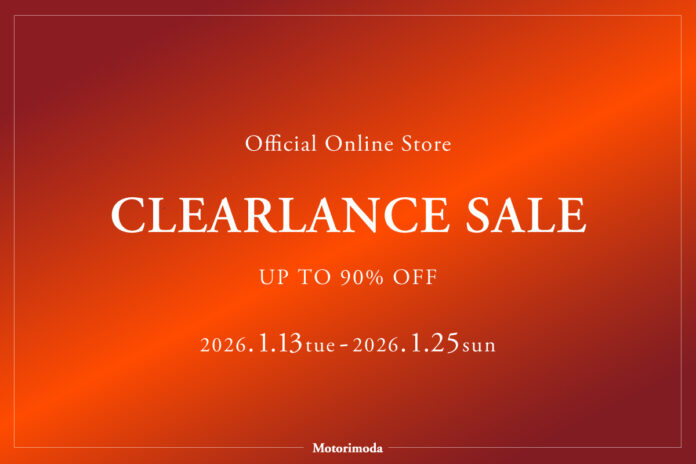 Motorimoda公式オンラインストアにてクリアランスセール開催中のメイン画像