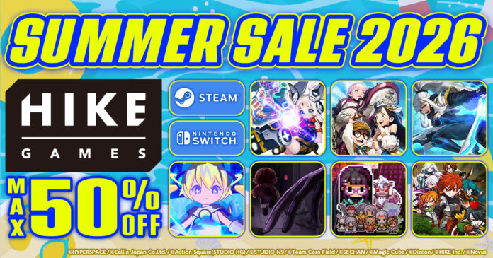 【HIKE GAMES】ホラー、2Dアクション“デート”、RPG、シューティング、ローグライトを遊び尽くせ！最大50%オフのサマーセールを開催！のメイン画像