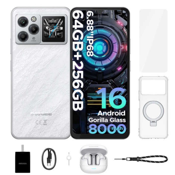 【2026年最新モデル】DOOGEE M30PROセット版が楽天市場で新発売！Bluetoothイヤホンなど豪華4点特典付き、防水・耐衝撃スマートフォンが発売記念50％OFFのメイン画像